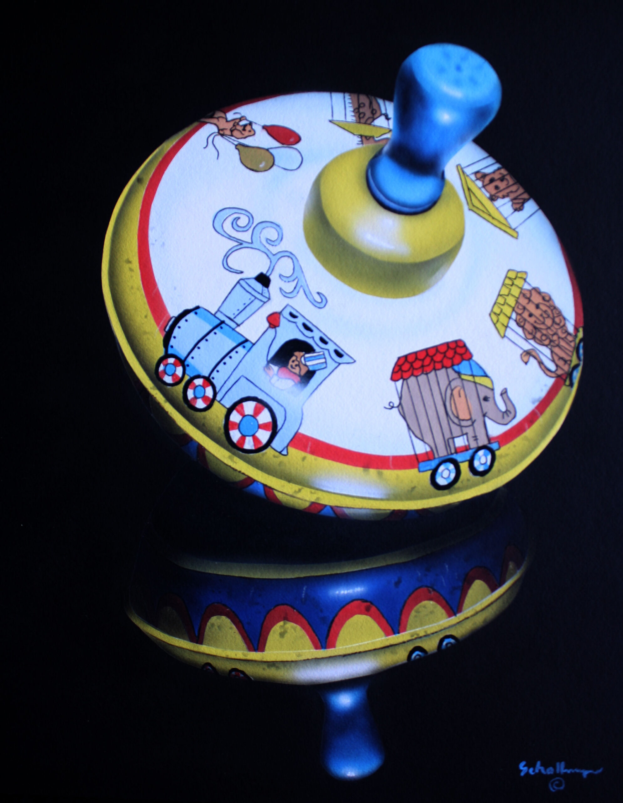 Circus Spinner in Shadows