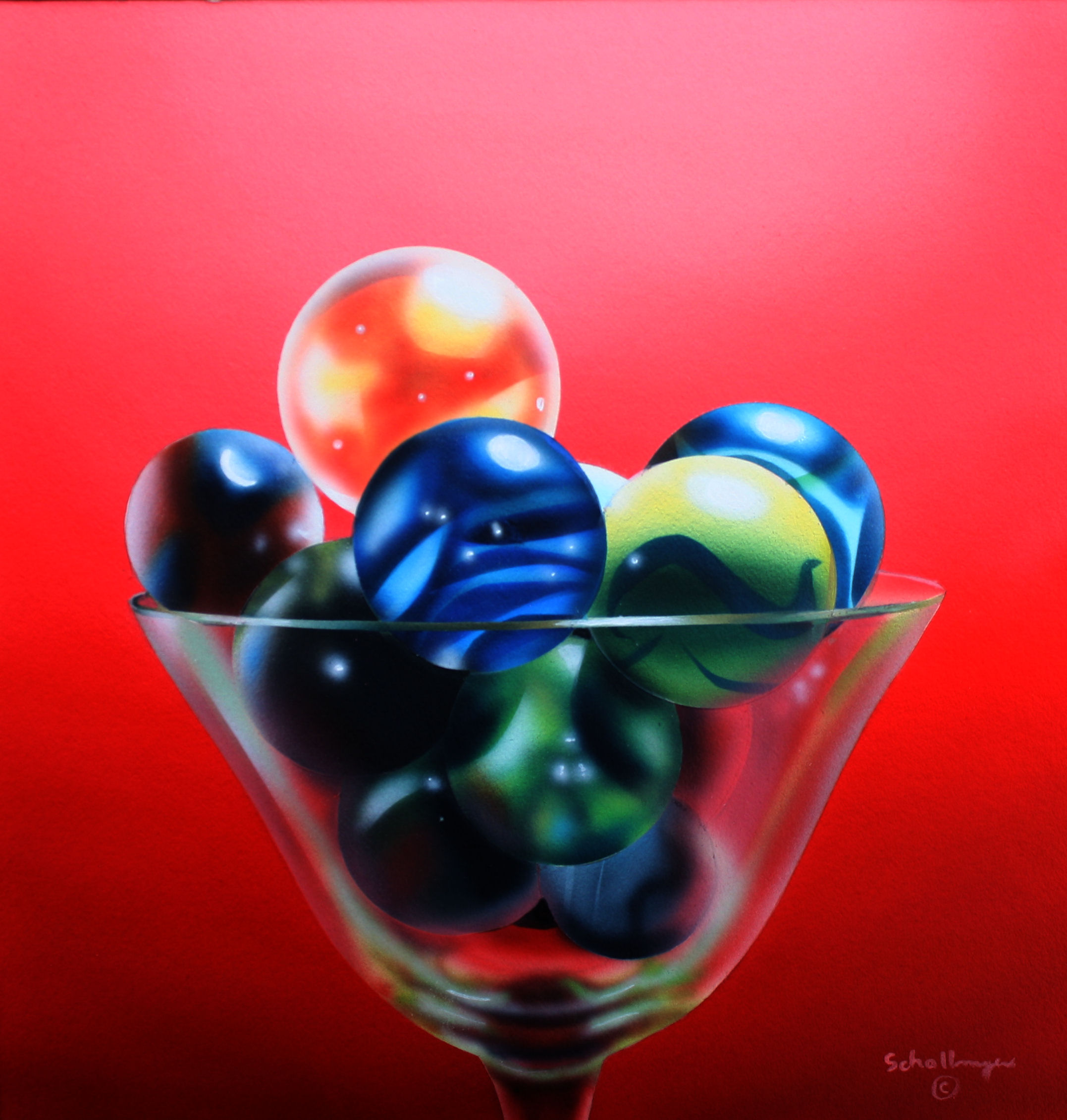 Marbles in Red