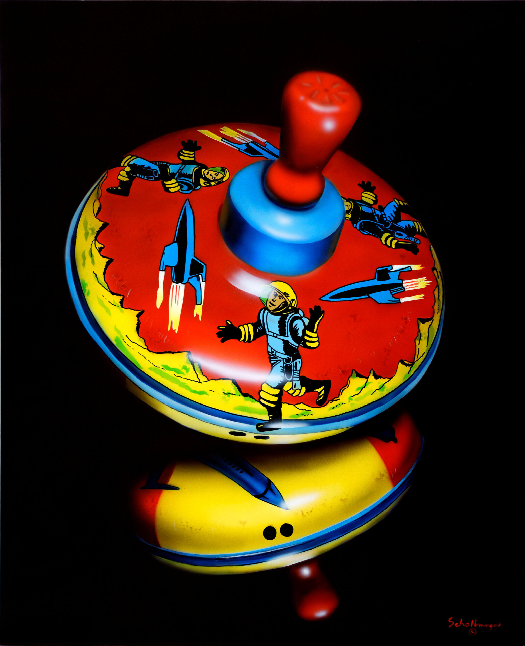 Space Top with Reflection