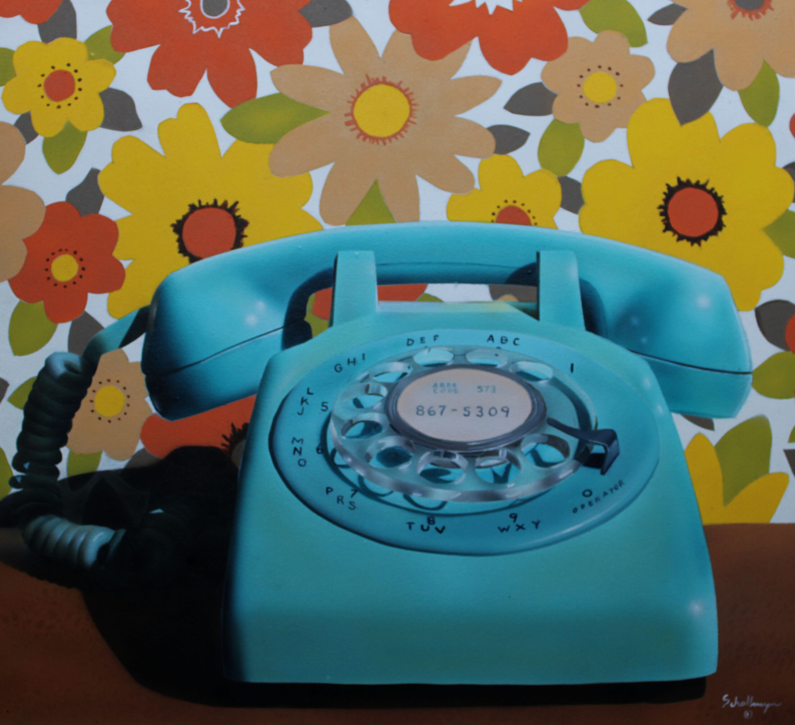 Retro Blue Phone