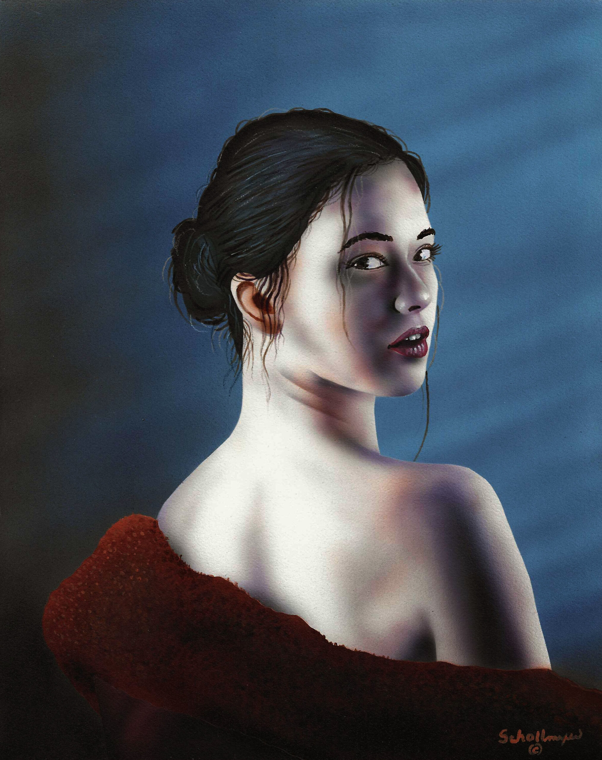 Portrait of Woman with Fur