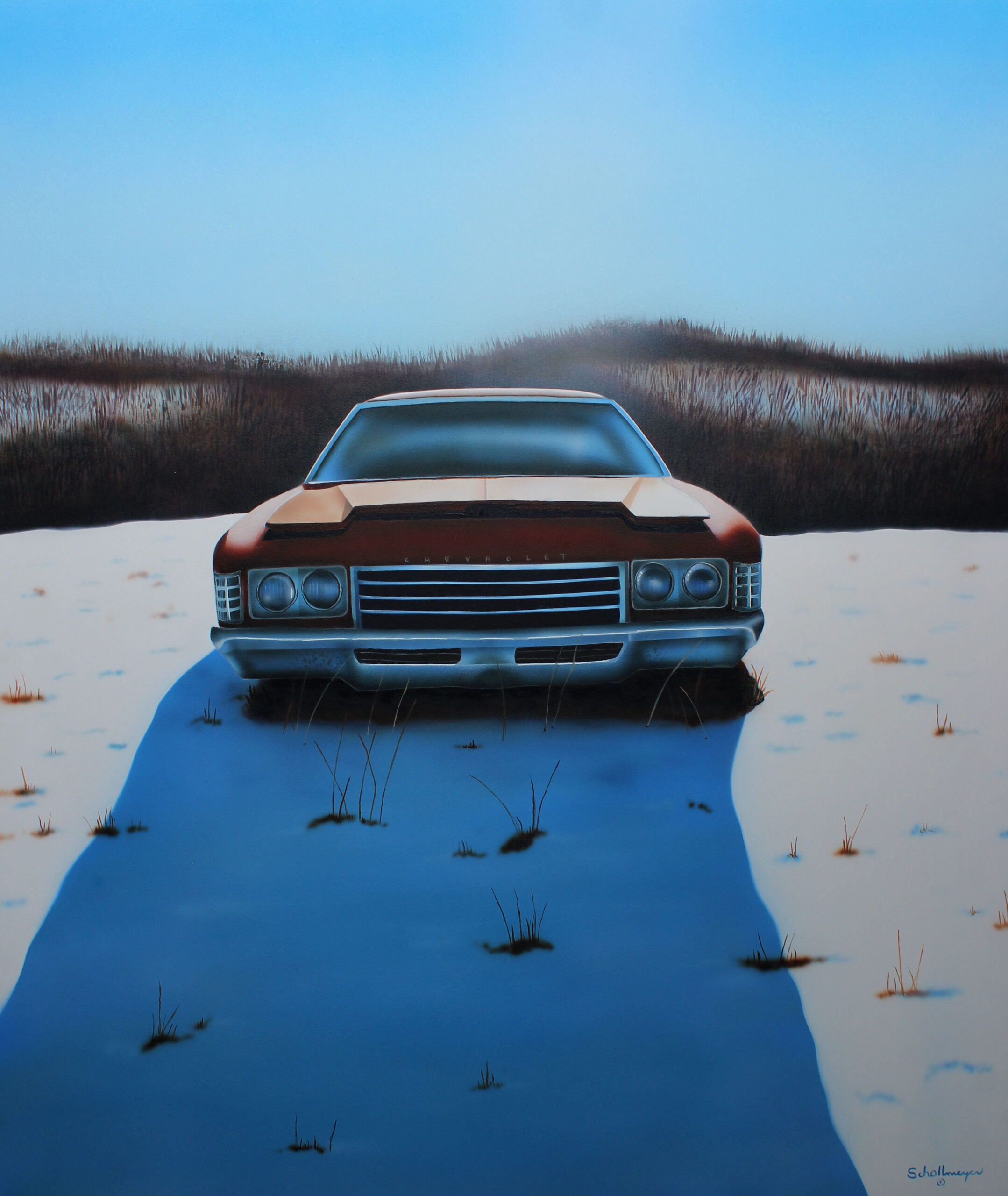 Corroded Chevy in Snow