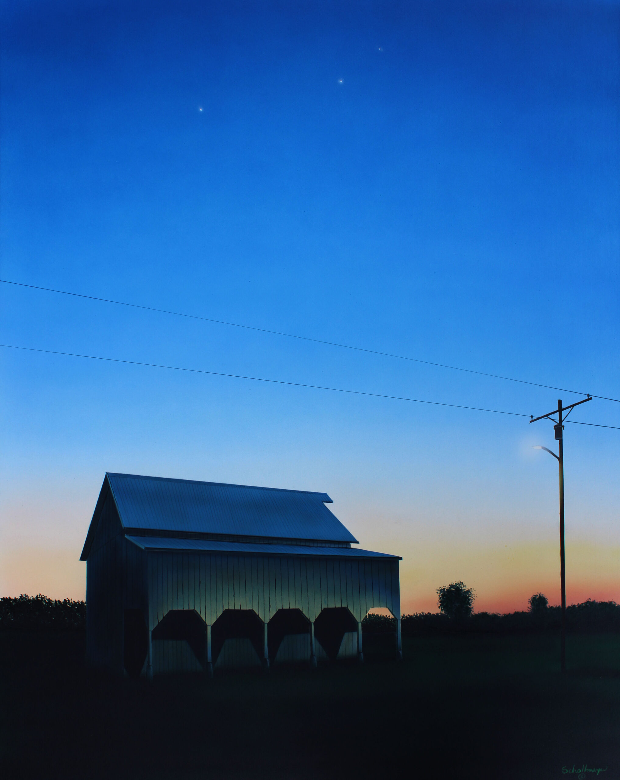 Sunset Over the Hay Barn