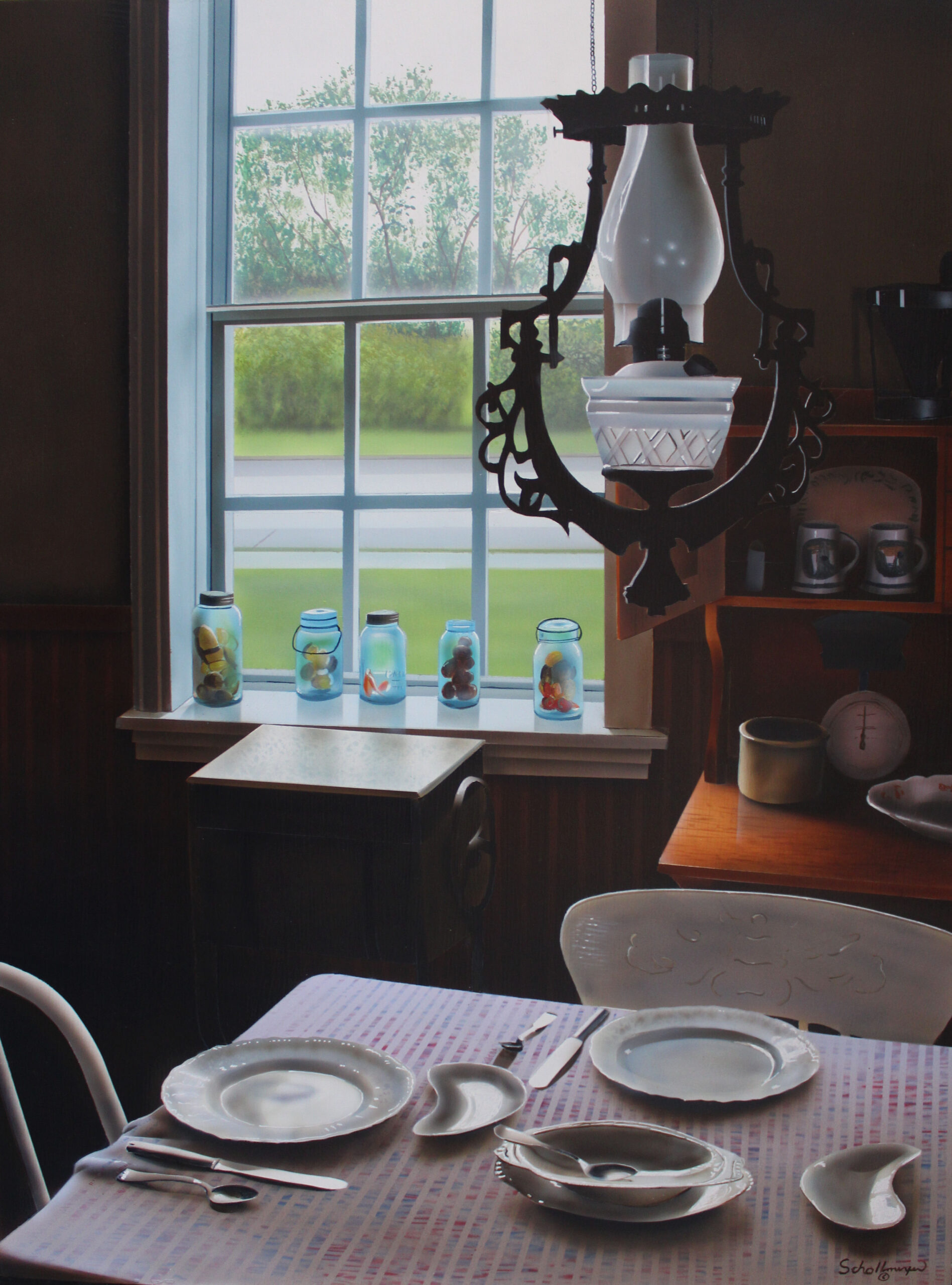 Window with View of August Rain