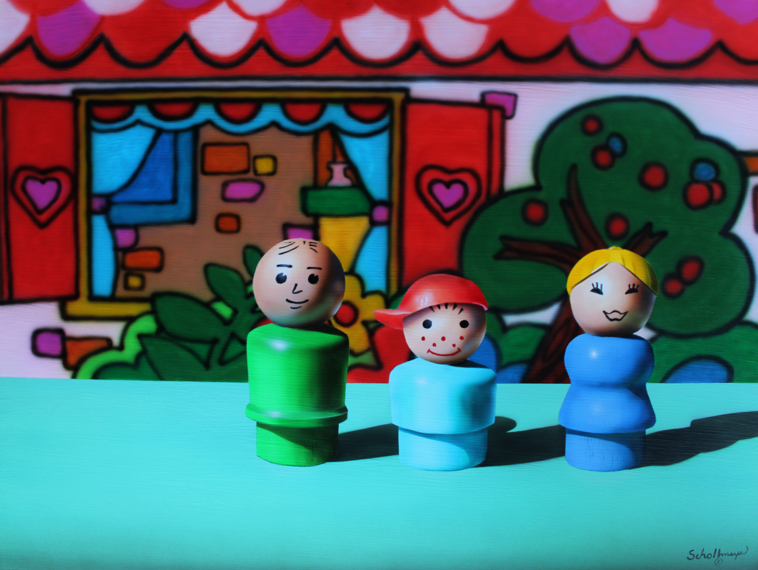 Family Portrait by the Picture Window