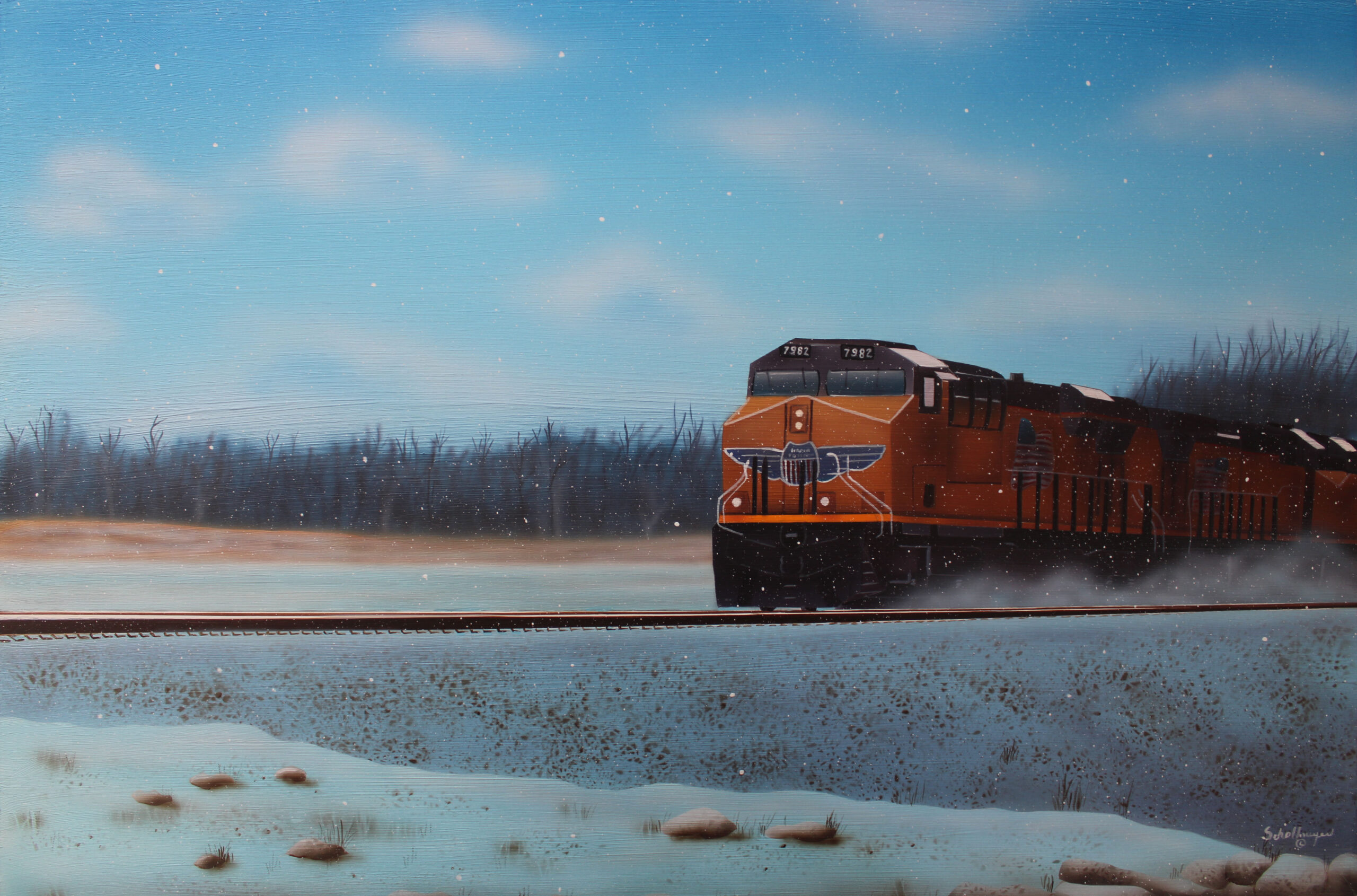 Westward in a Snow Shower